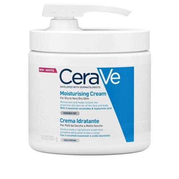 CERAVE Moisturising Cream-Ενυδατική Κρέμα Για Ξηρό Έως Πολύ Ξηρό Δέρμα Με Αντλία 454g