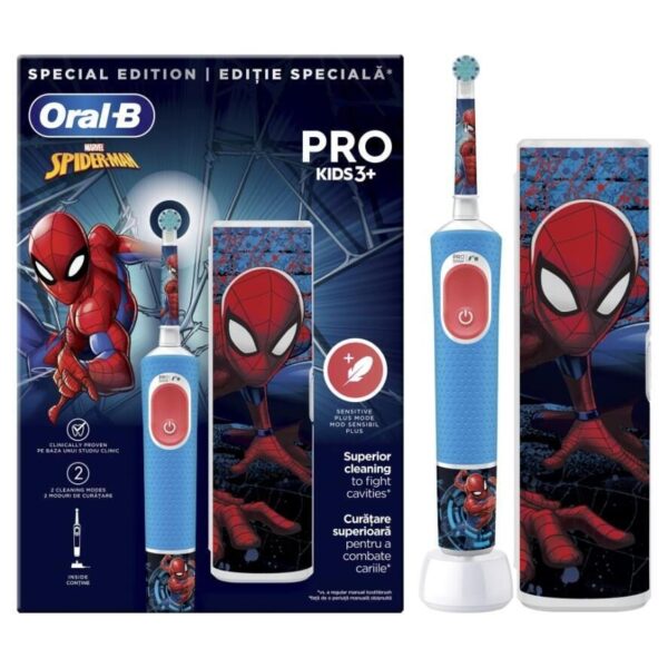ORAL-B Vitality Pro Kids Spiderman-Ηλεκτρική Οδοντόβουρτσα Για Παιδιά 3+