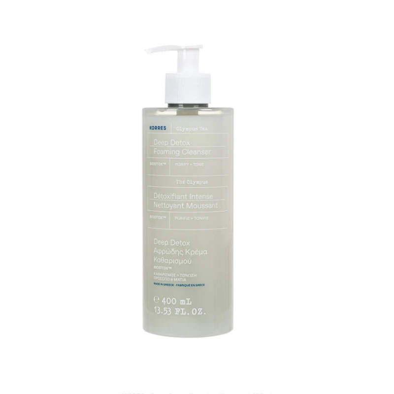 b23bcd1a127761fbc37bbe88f750bb28.png KORRES Olympus Tea Deep Detox-Αφρώδης Κρέμα Καθαρισμού 400ML - Image 1