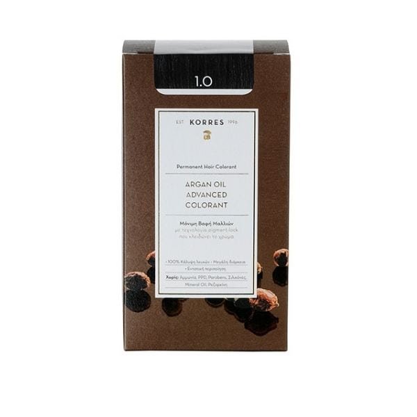 shedio_horis_titlo_15_4 KORRES Argan Oil Advanced Colorant 1.0 Μαύρο 50ML - Image 1