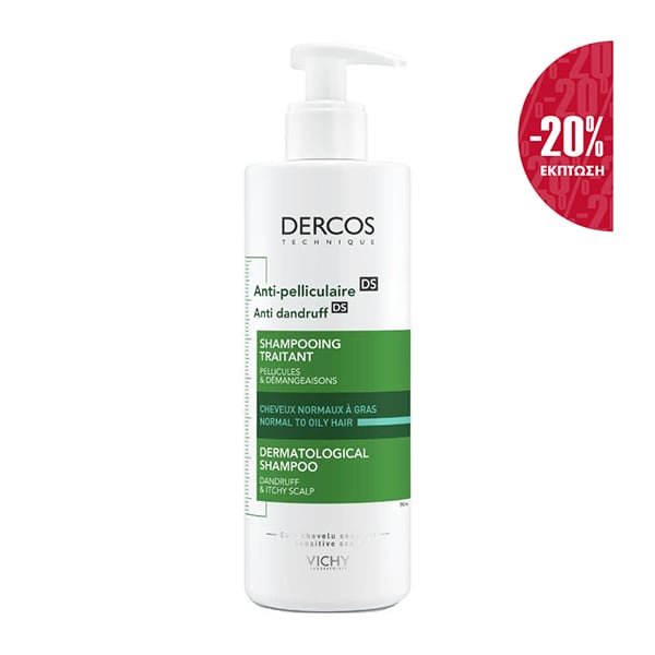 5201100575244 VICHY Dercos Anti-Dandruff DS Σαμπουάν Κατά Της Ξηροδερμίας, Της Πιτυρίδας Και Του Κνησμού Για Κανονικά – Λιπαρά Μαλλιά 390ML - Image 1