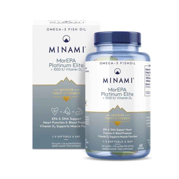 MINAMI MorEPA Platinum Elite Omega 3 Plus Vitamin D3 1000 IU 60 μαλακές κάψουλες
