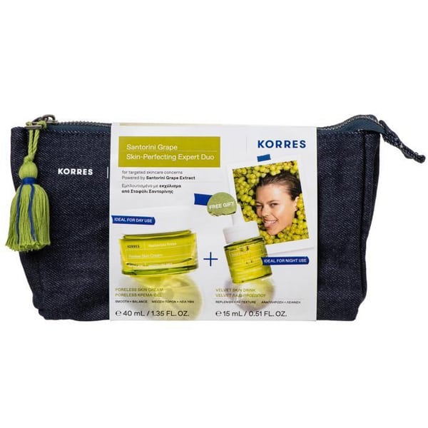 KORRES Santorini Grape Poreless Κρέμα-Gel + Δώρο Velvet Λάδι Προσώπου
