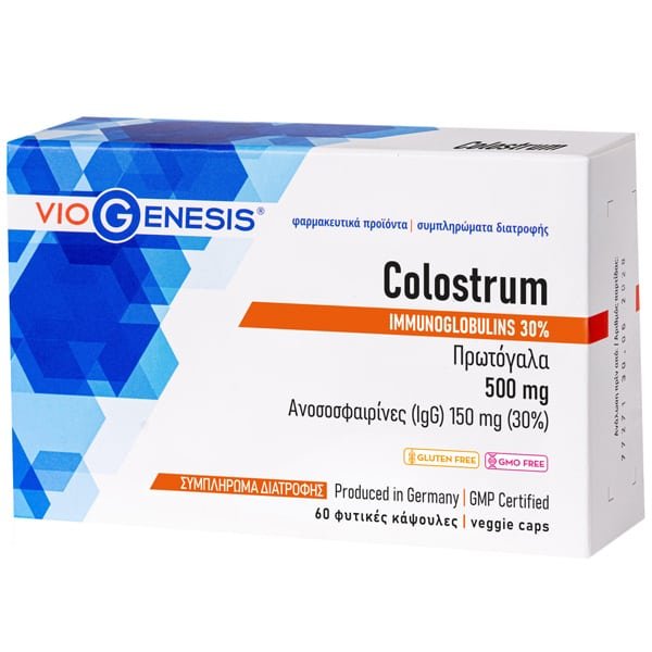 5207415000143 VIOGENESIS Colostrum 500mg 60 Caps - Image 1