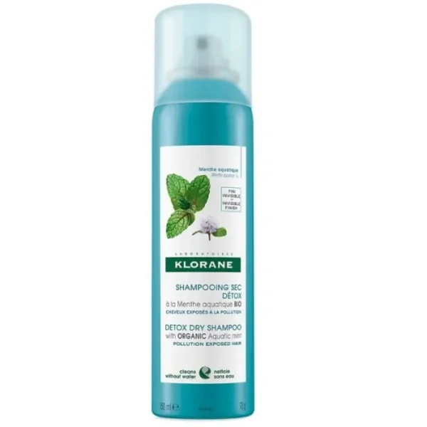 KLORANE Aquatic Mint Ξηρό Σαμπουάν Βαθύ Καθαρισμού για Ξηρά Μαλλιά Μαλλιά 150ml