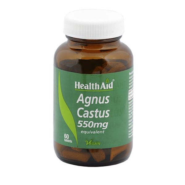 5019781025220 HEALTH AID Agnus Castus 550mg, Λιγαριά Συμπλήρωμα Διατροφής για την Ορμονική Ισορροπία της Γυναίκας 60tabs - Image 1