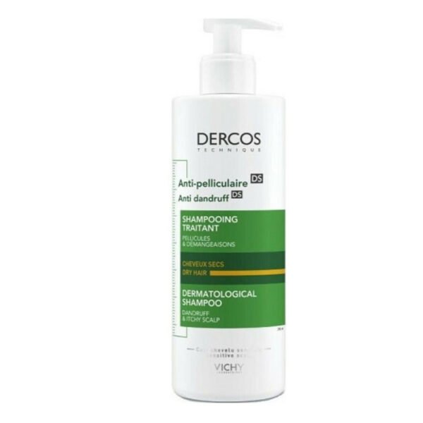 VICHY Dercos Anti-Dandruff DS Shampoo For Dry Hair-Αντιπυτιριδικό Σαμπουάν Για Ξηρά Μαλλιά-390ML