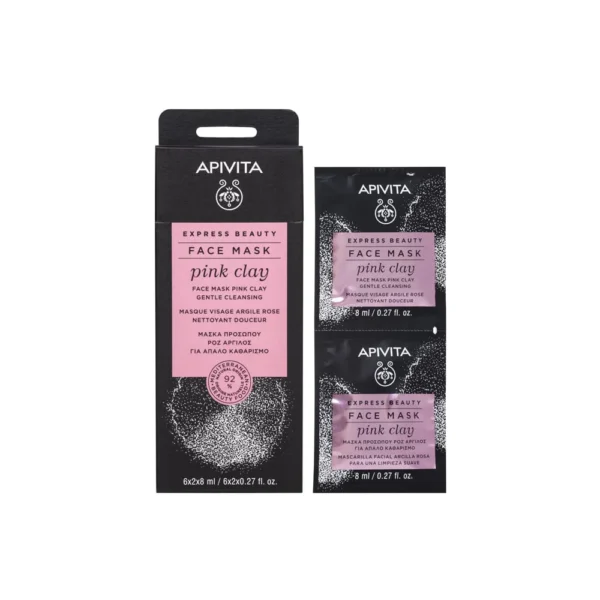 APIVITA Express Beauty Face mask Pink Clay Gentle Cleansing 2x8 ML