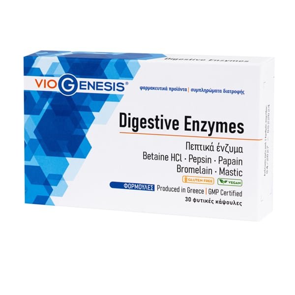 5207415000037 (1) VIOGENESIS Digestive Enzymes 30 Caps - Image 1