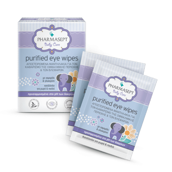 PHARMASEPT Baby Purified Eye Wipes Οφθαλμικά Μαντηλάκια 10τμχ