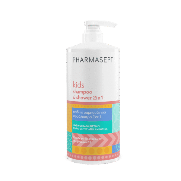 PHARMASEPT Kids Shampoo And Shower 2 in 1, Απαλό Παιδικό Σαμπουάν Και Αφρόλουτρο 1L