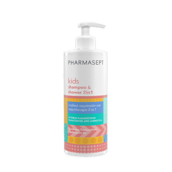 PHARMASEPT Kids Shampoo And Shower 2 in 1, Απαλό Παιδικό Σαμπουάν Και Αφρόλουτρο 500ml