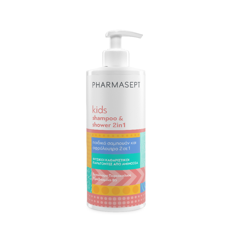 KIDS_ShampooAndShower2in1_500ml PHARMASEPT Kids Shampoo And Shower 2 in 1, Απαλό Παιδικό Σαμπουάν Και Αφρόλουτρο 500ml - Image 1