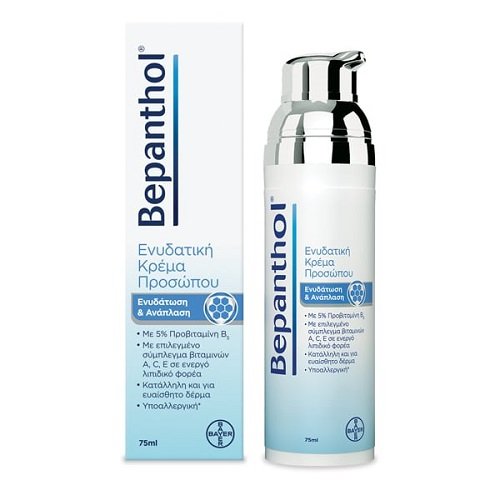 P113324_sku10102758_image_ BAYER Bepanthol Ενυδατική Κρέμα Προσώπου 75ML - Image 1
