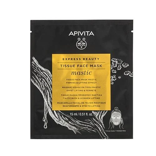 apivita-express-beauty-tissue-mastic_1 APIVITA Express Beauty Tissue Μάσκα Προσώπου Μαστίχα για Σύσφιξη & Αίσθηση Lifting 15ml - Image 1