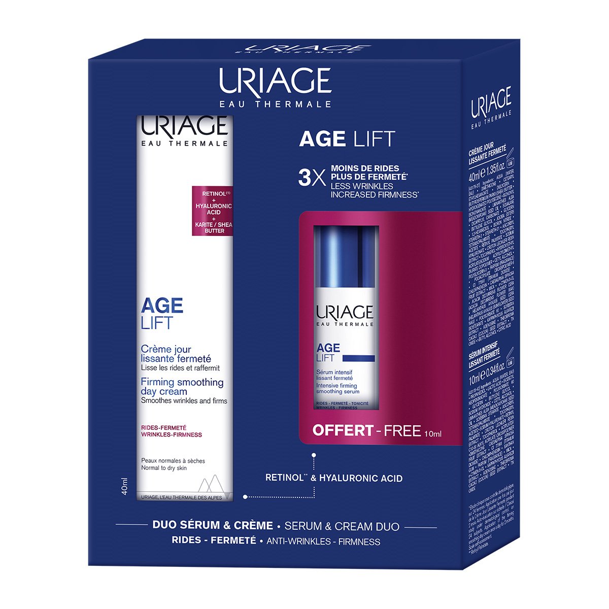 3661434009556_P_1 URIAGE Set Age Lift Firming Smoothing Day Cream Αντιγηραντική Κρέμα Ημέρας 40ml And ΔΩΡΟ Intensive Firming Smoothing Serum 10ML - Image 1