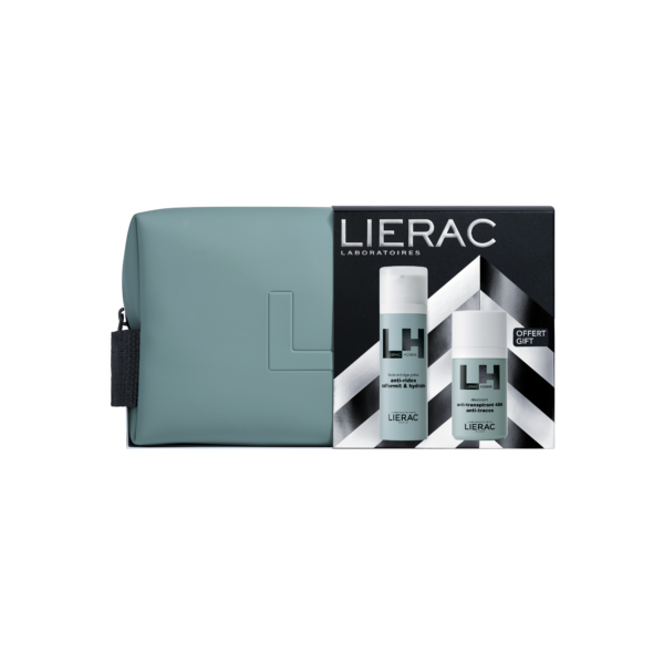 LIERAC Homme The 3 in 1 Essentials Products Gift Set-Λεπτόρρευστη Αντιγηραντική Κρέμα 50L Και ΔΩΡΟ Αποσμητικό 50ML