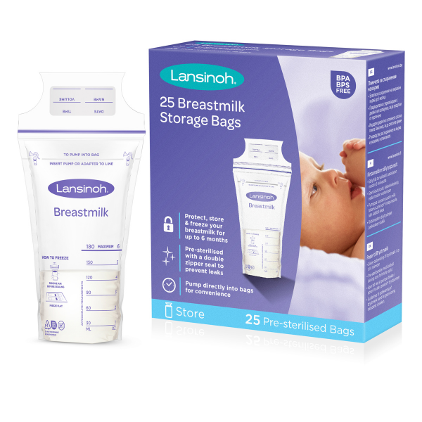 5060062992403-3 LANSINOH Breastmilk Storage Bags-Σακουλάκια Φύλαξης Μητρικού Γάλακτος 25τεμ - Image 1