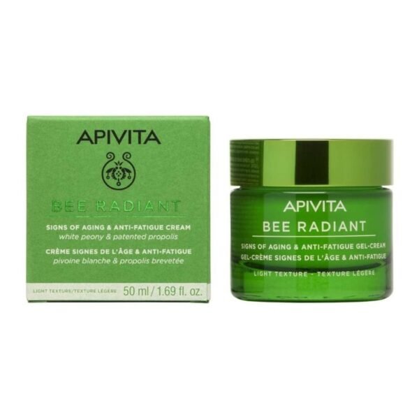 APIVITA Bee Radiant Κρέμα-Gel για Σημάδια Γήρανσης & Ξεκούραστη Όψη - Ελαφριά Υφή