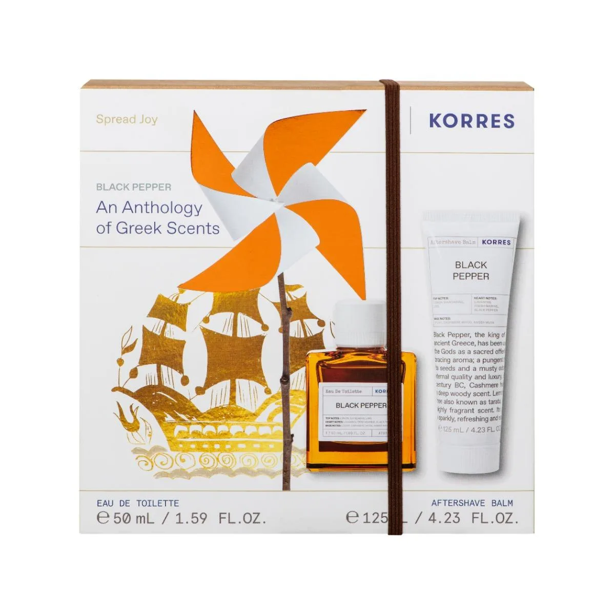 5203069134036_1_5022x5022_ KORRES Black Pepper Set Eau de Toilette Promo Set- Άρωμα 50ML & Γαλάκτωμα για Μετά το Ξύρισμα 125ML Μαύρο Πιπέρι - Image 1