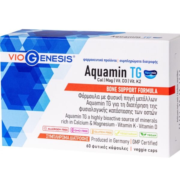 VIOGENESIS Aquamin TG (Cal And Mag) with Vit. D3 & Vit. K2 60 CAPS