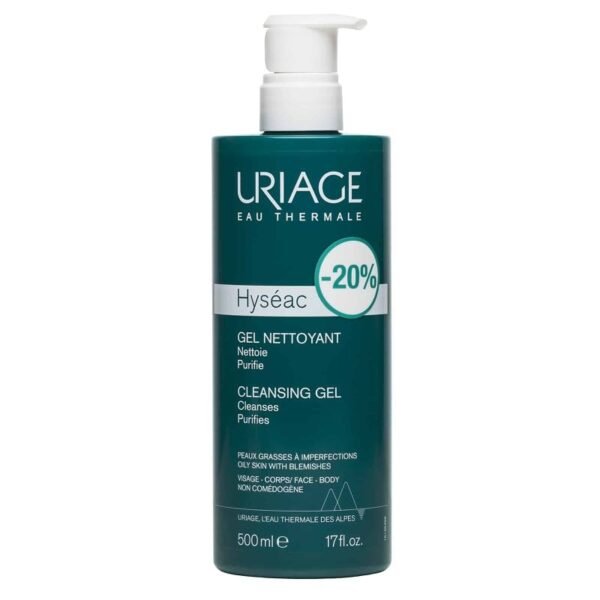 URIAGE  Hyseac Cleansing Gel-Καθαριστικό Τζελ Για Μικτές-Λιπαρές Επιδερμίδες 500 ML(20% STICKER)