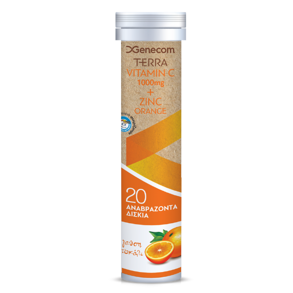 5214000633273_2 TERRA Vitamin C 1000MG+Zinc Orange 20Eff - Image 1