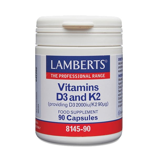 5055148413804 LAMBERTS Vitamins D3 & K2 90CAPS - Image 1