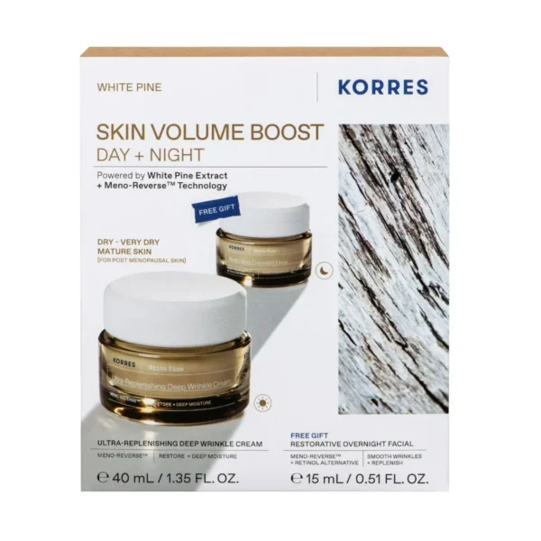 KORRES White Pine skin Volume Day + Night Promo Set Κρέμα Ημέρας για Αναπλήρωση Όγκου 40ML & Κρέμα Νύχτας15ML