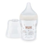 NUK Γυάλινο Μπιμπερό Κατά των Κολικών με Θηλή Σιλικόνης για 0+ μηνών Λευκό-Perfect Match 120ML - Image 2