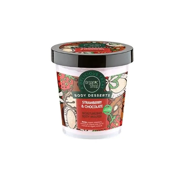 4744183012035 NATURA SIBERICA Body Desserts Φράουλα & Σοκολάτα Ενυδατική Mousse Σώματος 450ML - Image 1