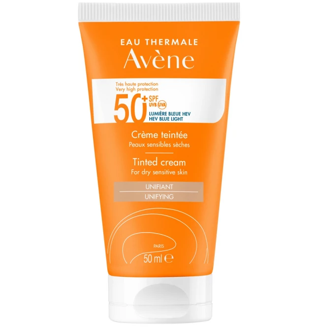 d52a9dba0f4d40e140e50ec289510587.png AVENE Eau Thermale Cream Tinted SPF50+ Αντηλιακή Κρέμα Προσώπου με Χρώμα 50ML - Image 1