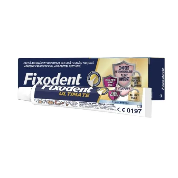 FIX3582 FIXODENT Ultimate Adhesive Cream Fresh Flavor 40GR - Image 1