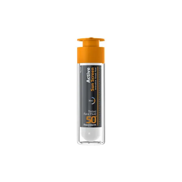 Frezyderm-Active-Sun-Screen-Innovative-Tinted-Fluid-Αδιάβροχο-Αντηλιακό-Gel-Προσώπου-SPF50-με-Χρώμα-50ml-600x600.jpg FREZYDERM Active Sun Screen Face Fluid SPF 50+ Aντηλιακή Kρέμα Προσώπου με SPF 50+ 50ML - Image 1