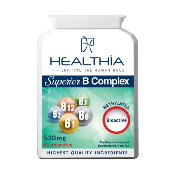 HEALTHIA Superior B Complex Methylated 60CAPS 530 MG