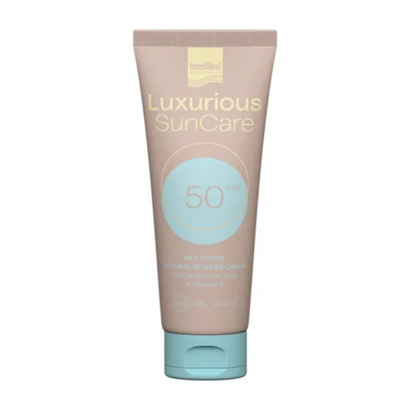 INTERMED Luxurious SunCare Silk Cover BB Cream With Hyaluronic Acid SPF50 Αντηλιακή Κρέμα Προσώπου με Χρώμα 75ML