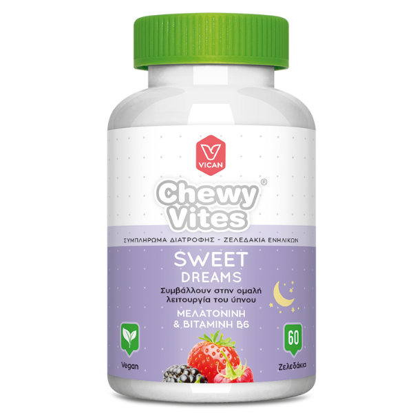 5060629140100 VICAN Chewy Vites Adults Sweet Dreams 60Gummies - Image 1