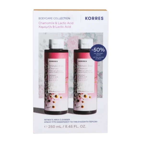 KORRES Set Intimate Area Cleanser Chamomile & Lactic Acid -50% στο 2ο Προϊόν 2x250ML