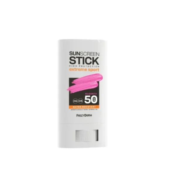 FREZYDERM Sun Screen Extreme Sport Stick SPF50 Intense Color Magenta Αντηλιακό Για Πρόσωπο & Σώμα Με Χρώμα 20ML