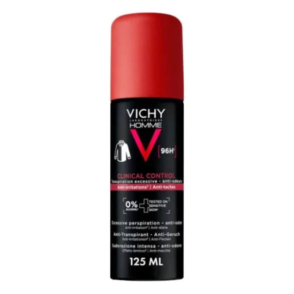 VICHY Homme Clinical Control Αποσμητικό Spray 96h 125ML