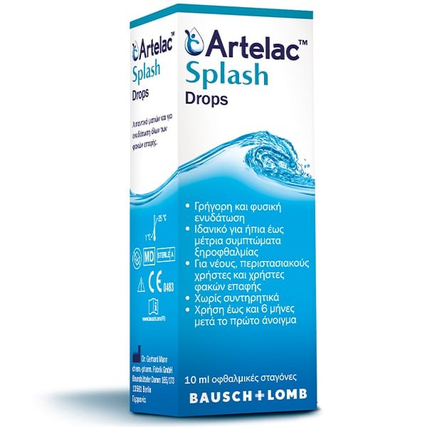 4030571008675_1 (1) BAUSCH & LOMB Artelac Splash Λιπαντικές Οφθαλμικές Σταγόνες για Ενυδάτωση10ML - Image 1