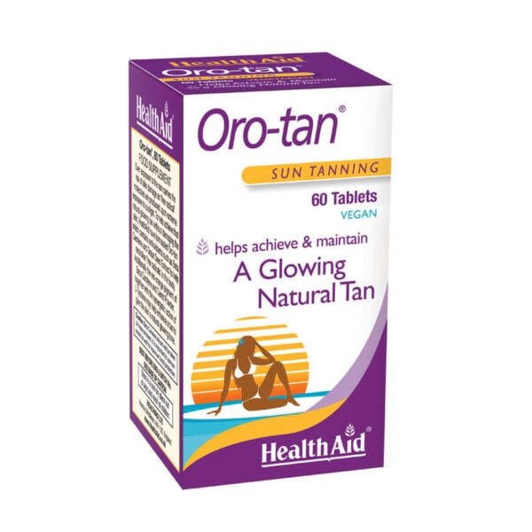 5019781016686 HEALTH AID Oro-tan Συμπλήρωμα Διατροφής για Λαμπερό και Φυσικό Μαύρισμα 60tabs - Image 1
