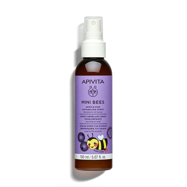 5201279094584 APIVITA Mini Bees Gentle Kids Detangling Spray Παιδικό Σπρέι για Εύκολο Ξεμπέρδεμα Μαλλιών με Μύρτιλλο & Μέλι, 150ML - Image 1