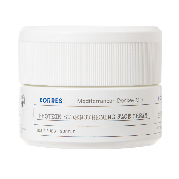 5203069101410 KORRES Protein Strengthening Face Cream Ενισχυμένη Κρέμα Προσώπου με Γάλα Γαϊδούρας, 40ML - Image 1