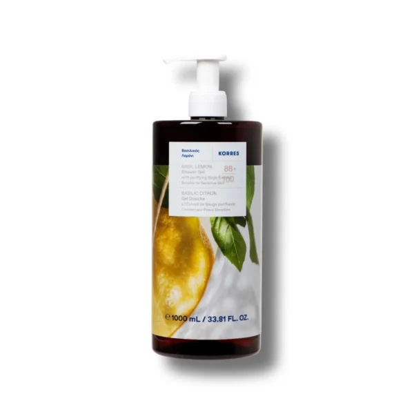KORRES Renewing Body Cleanser Basil Lemon  Ενυδατικό Αφρόλουτρο Βασιλικός Λεμόνι 1Lt