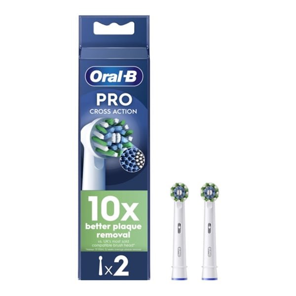 8006540846964 ORAL B Pro CrossAction Ανταλλακτικές Κεφαλές Ηλεκτρικής Οδοντόβουρτσας, 2Τμχ - Image 1