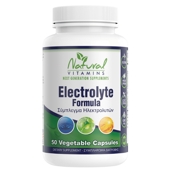 805731994037_3 NATURAL VITAMINS Electrolyte Formula Συμπλήρωμα Διατροφής με Σύμπλεγμα Ηλεκτρολυτών 50 Κάψουλες - Image 1
