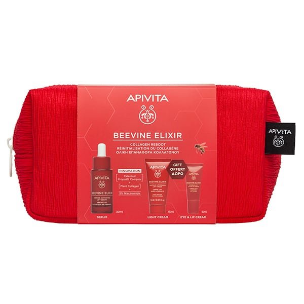 5201279111625_1 APIVITA Beevine Elixir Promo Pack Με Ορό Ενεργοποίησης Σύσφιξης 30ml Και Δώρο Αντιρυτιδική Κρέμα Για Σύσφιξη Και Lifting Ελαφριάς Υφής 15ml Αντιρυτιδική Κρέμα Lifting Για Τα Μάτια Και Τα Χείλη 5ML Και Νεσεσέρ - Image 1